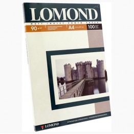 Фотобумага матовая односторонняя (Lomond) A4, 90г/м, 100л. (0102001)