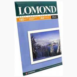 Фотобумага матовая односторонняя (Lomond) A4, 180г/м, 25л (0102037)